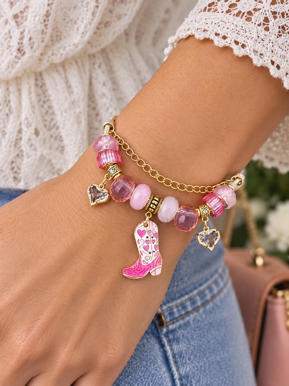 Pink Rodeo Romance Western Bracelet